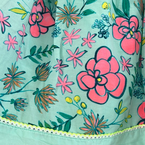 📫BUY 2 for $20📫 Cat&Jack Light Green Flower Print Bright Color skirt sz XL 14/16 - Picture 2 of 6